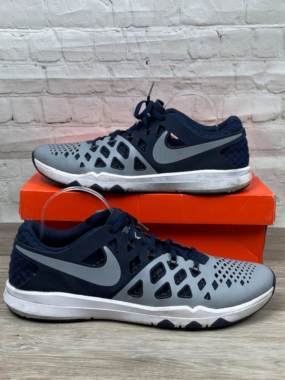Nike Free Trainer Speed IV Dallas Cowboys‎ Mens NAVY BLUE & GREY Shoes SIZE 13